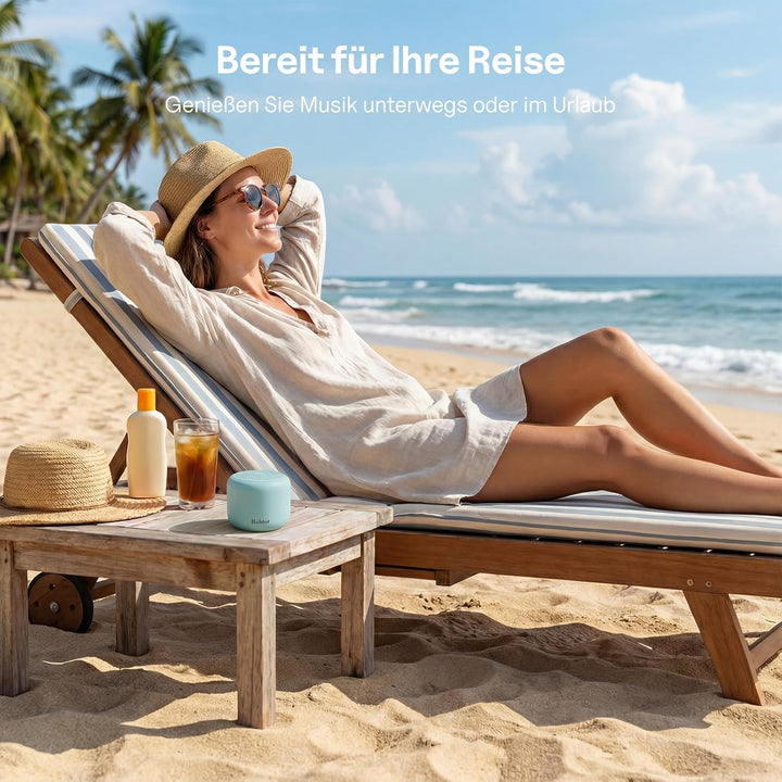 Bobtot Tragbarer Bluetooth-Lautsprecher, kabelloser wasserdichter Lautsprecher mit lautem Stereo-Sou