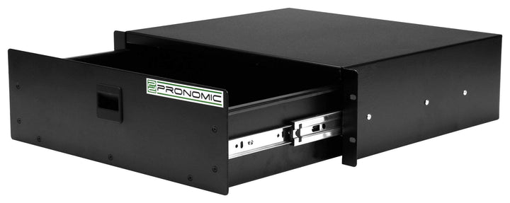 Pronomic RD-103 Rackschublade 3 HE (Schublade für 19 Zoll Rack, Snaplock, Stahlblech) schwarz Single