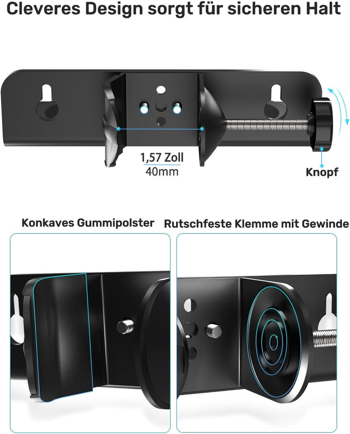 2-Multi Mikrofonhalter, Organizer für Mikrofonständer für Dynamische Kabelgebundene und Kabellose Mi