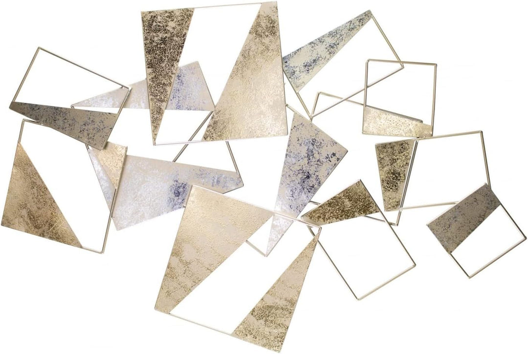 KunstLoft Wanddeko Metall | 100% HANDGEFERTIGT | 120x80x8cm | Wandbild Metall 'Mit Ecken und Kanten'