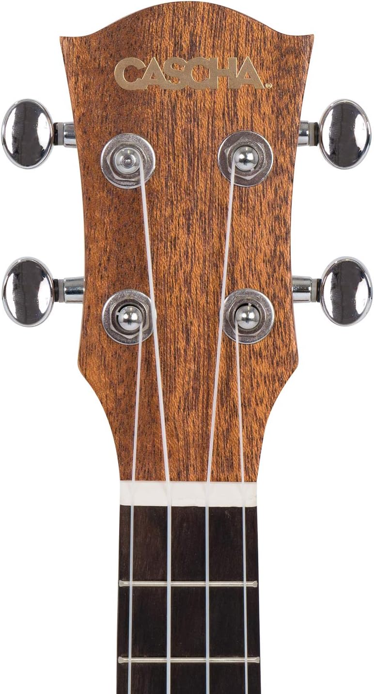 CASCHA Konzert Ukulele, Massive Fichtendecke, Solid Top, Hawaii Gitarre Set mit Aquila-Saiten, Zubeh
