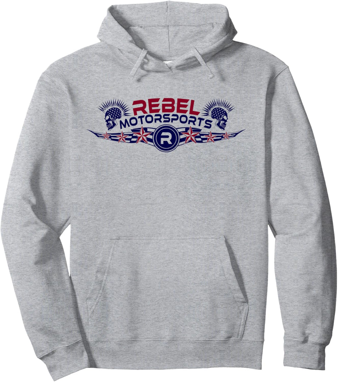 Rebel Motorsports Live Free and Race Hard Doppelseitig Pullover Hoodie