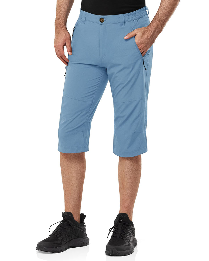 33,000ft Herren 3/4 Hose Cargo Shorts Kurze Wanderhose Stretch Leichte Radhose Sommer Capri Dreivier