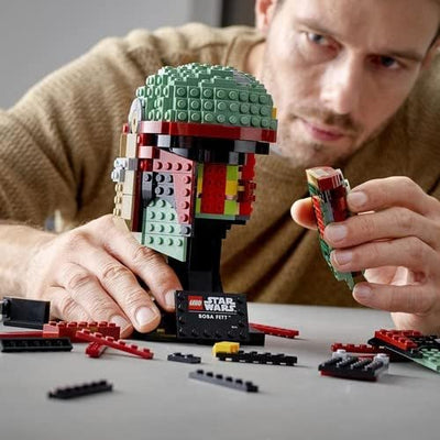LEGO 75277 Star Wars Boba Fett Helm, Schaustück, Bauset zum Sammeln für Erwachsene, Geschenksidee fü