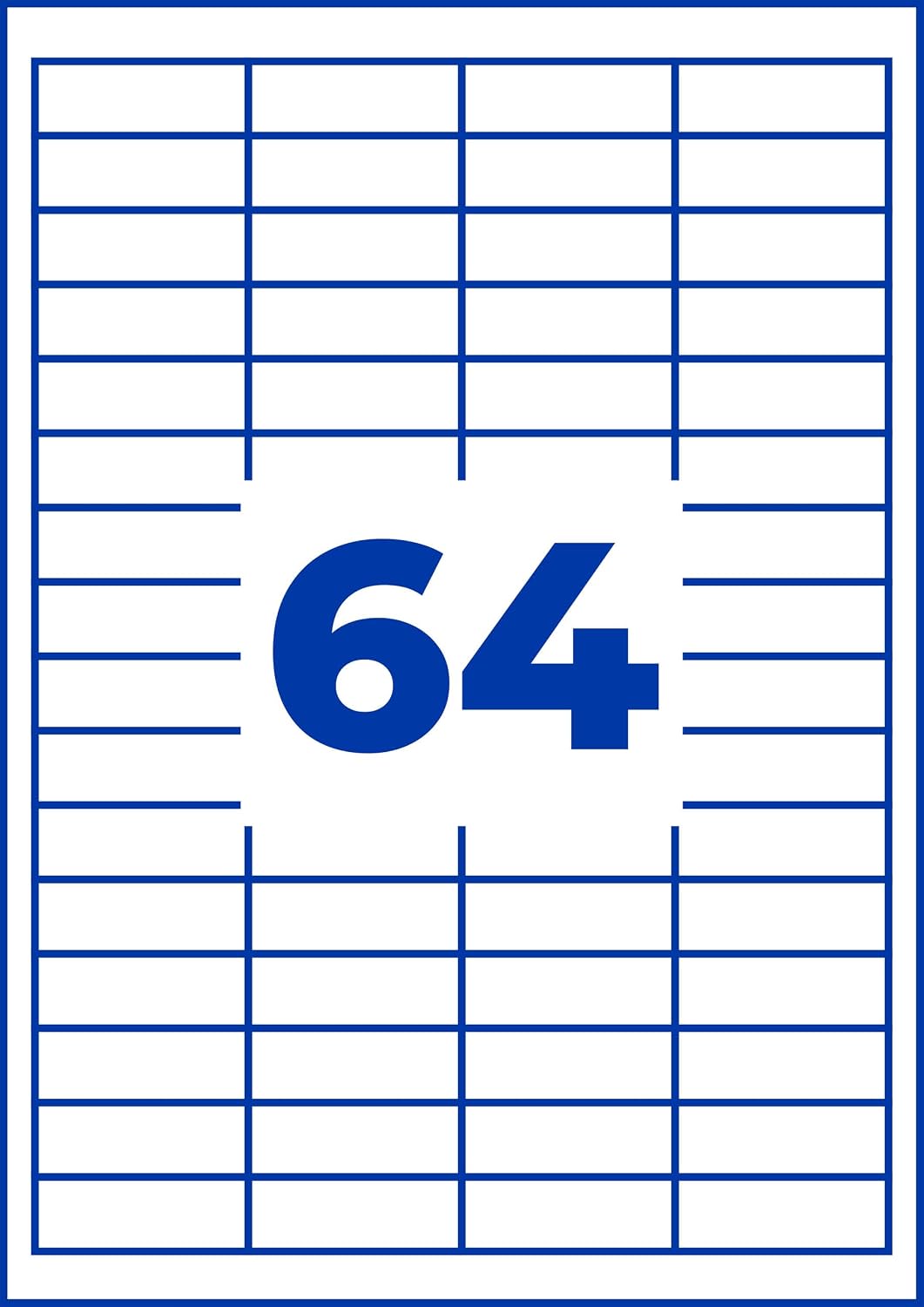 AVERY Zweckform 3667 Universal Etiketten (6.400 Klebeetiketten, 48,5x16,9mm auf A4, Papier matt, ind