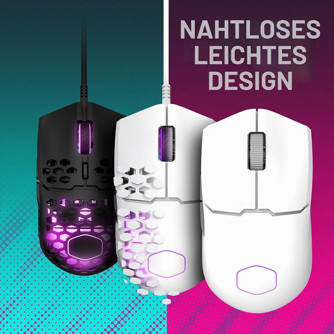 Cooler Master MM712 Kabellose Gaming-Maus, schwarz, mit einstellbarer 19.000 DPI, 2,4 GHz und Blueto