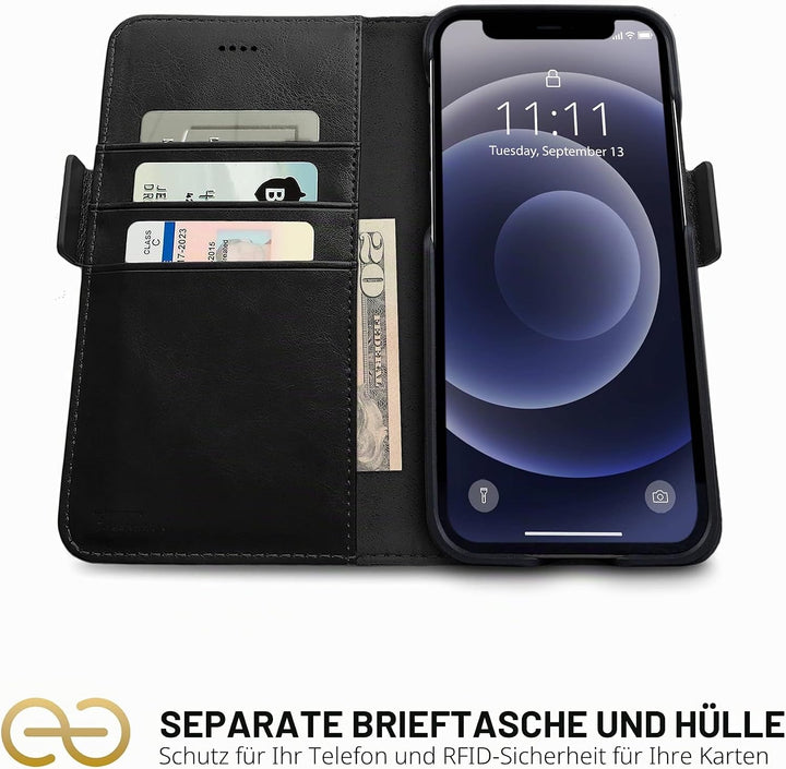 Dreem Fibonacci 2in1 Handyhülle Flipcase für iPhone 12 Pro Max | Magnetisches iPhone Case | TPU Etui