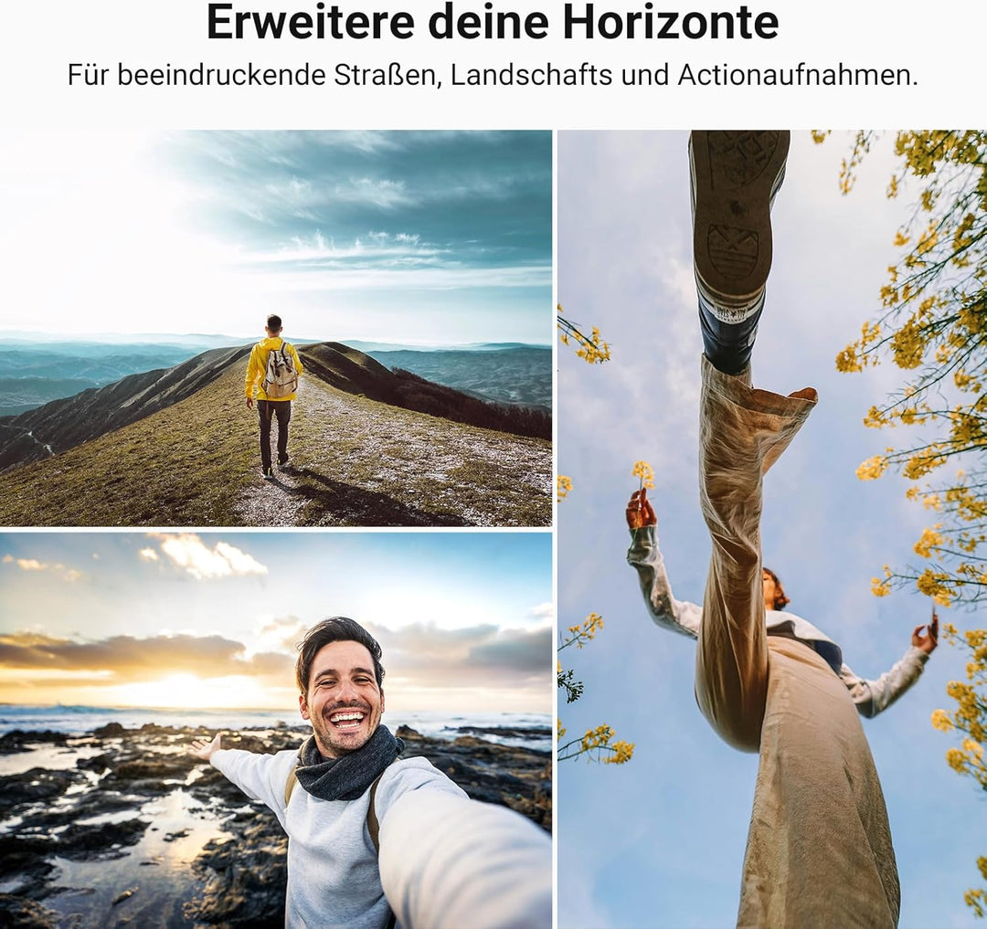 NEEWER Weitwinkelobjektiv kompatibel mit Insta360 GO Ultra, 185° FOV, mehrfachvergütetes HD Optische