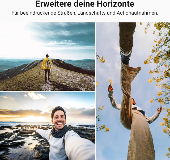 NEEWER Weitwinkelobjektiv kompatibel mit Insta360 GO Ultra, 185° FOV, mehrfachvergütetes HD Optische