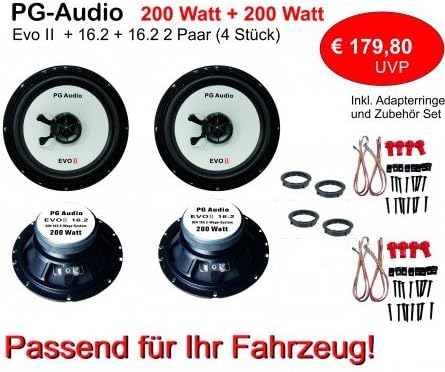 PG Audio Lautsprecher Einbauset passend für VW Touran Tür vorne und hinten