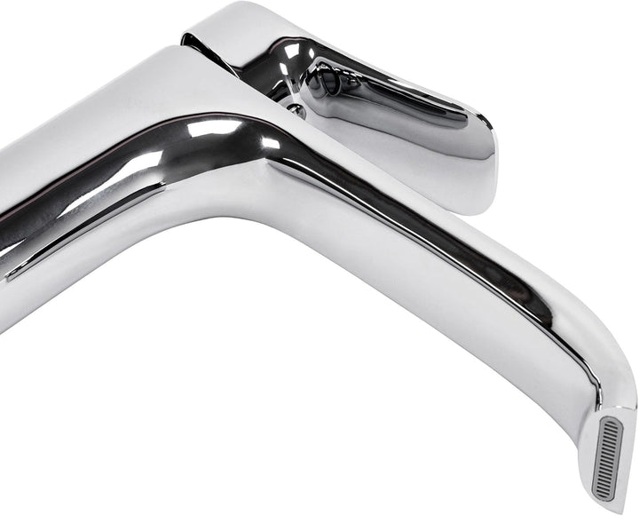 Rea Waschbecken-Wasserhahn, Dart, Chrom, hohes Messing, Badezimmer-Mischbatterie, Einhebelmischer, h