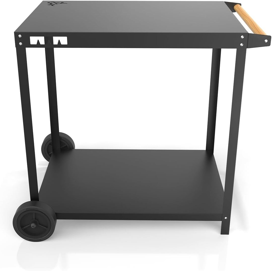tuning-art GWB Grillwagen | Grilltisch | Beistelltisch | Outdoor | BBQ Servierwagen | 50 x 72 cm, Fa