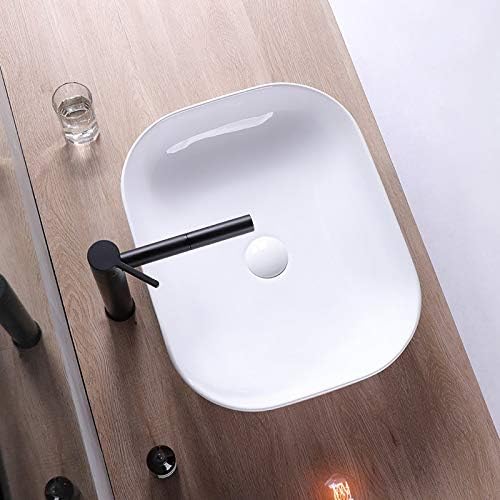 VBChome Waschbecken 50 x 40 Aufsatzwaschbecken aus Keramik Oval Waschtisch Handwaschbecken Aufsatzwa