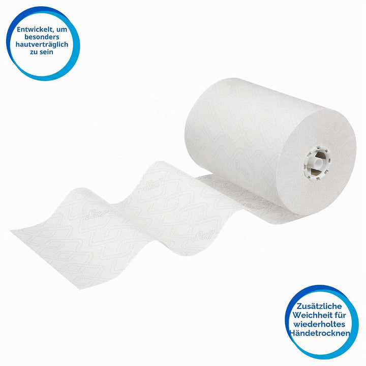 Scott Control Extrastarke Rollenpapiertücher 6626 – Papierhandtücher – 6 x 300 m weisse Papiertuchro
