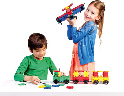 CLICS Konstruktionsspielzeug für Kinder ab 3 Jahre, kreatives Lernspielzeug im 160 Teile Set, Bauste