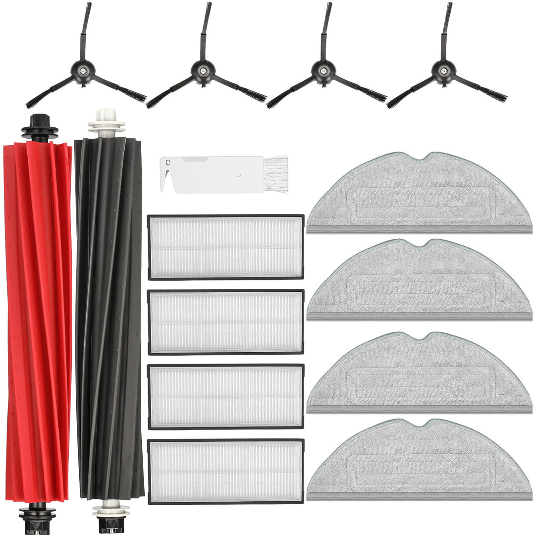 15 Stück Zubehör für Roborock S8 / S8+ Saugroboter mit 2 Hauptbürste (DuoRoller Bürste), 4 Wischtüch