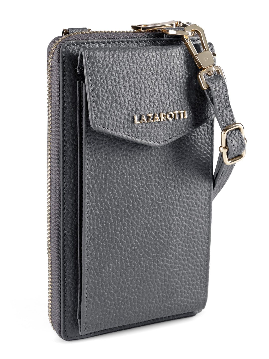 Lazarotti Bologna XL Leder Damen-Geldbörse &amp; Handytasche (2-in-1) | 16 Kartenfächer | zum Umhängen m