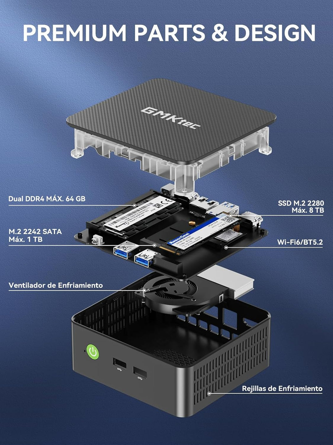 GMKtec G2 Plus Desktop Mini PC N150 12GB DDR5 256GB SSD Dual LAN, Mini Computer 1000Mbps, 4K Triple