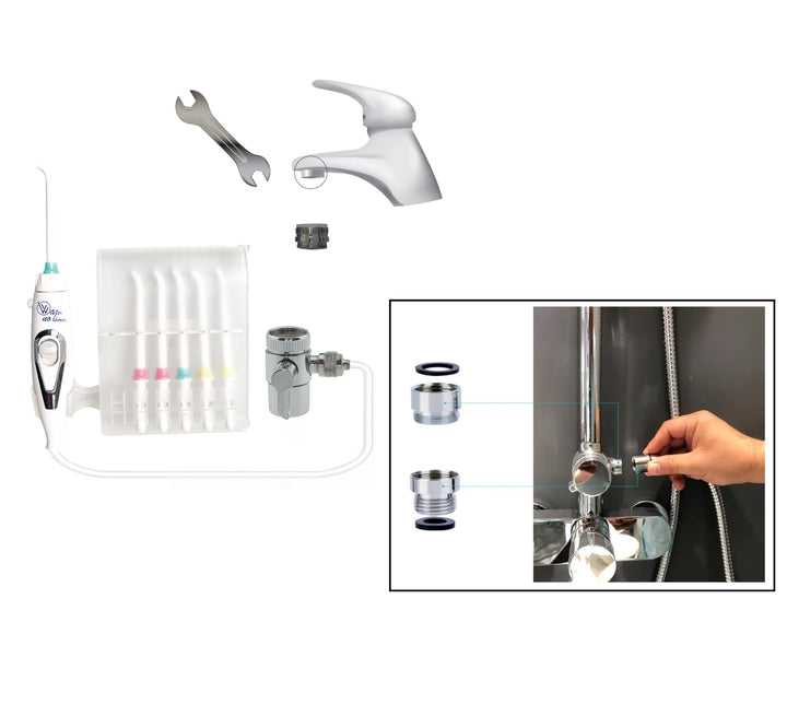 WATER NO LIMITS Professioneller Dentalreiniger ohne Batterien oder Strom | Munddusche, die den Wasse
