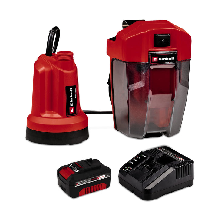 Einhell Akku-Klarwasserpumpe GE-SP 18 LL Li (1x4,0Ah) Power X-Change (Li-Ion, 18 V, max. 4500 L/h, f