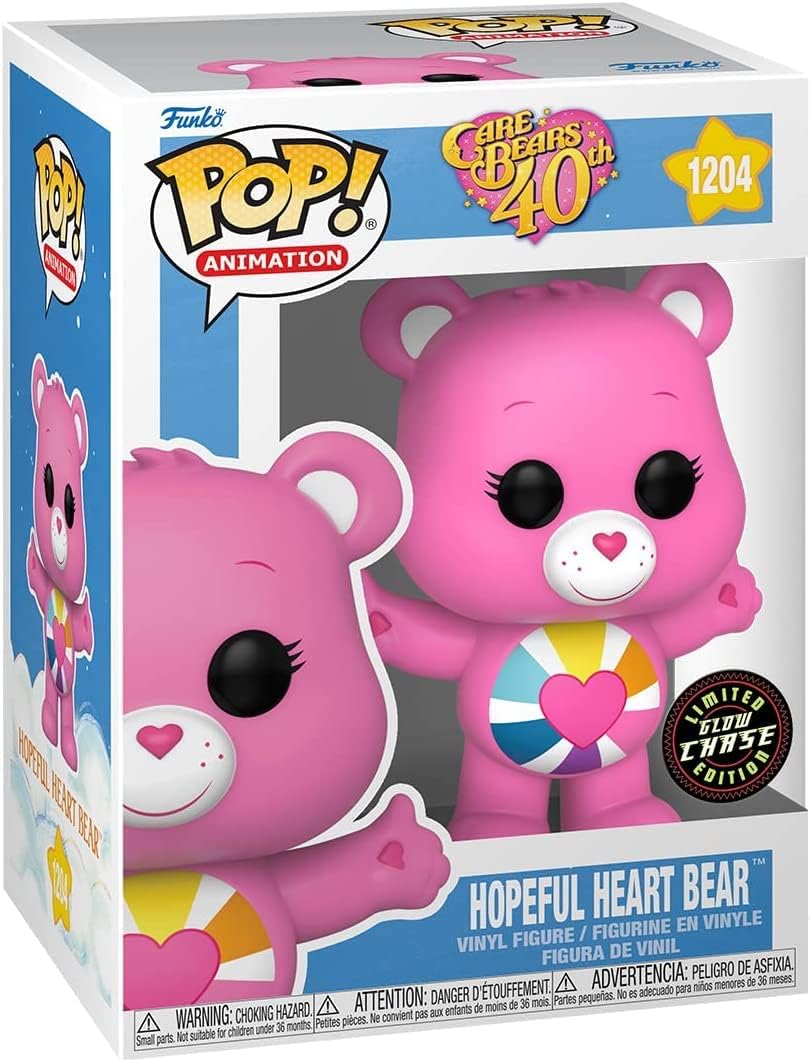 Funko POP! Animation: Care Bears 40th Anniversary - Hopeful Heart Bear with Glow in The Dark Chase B