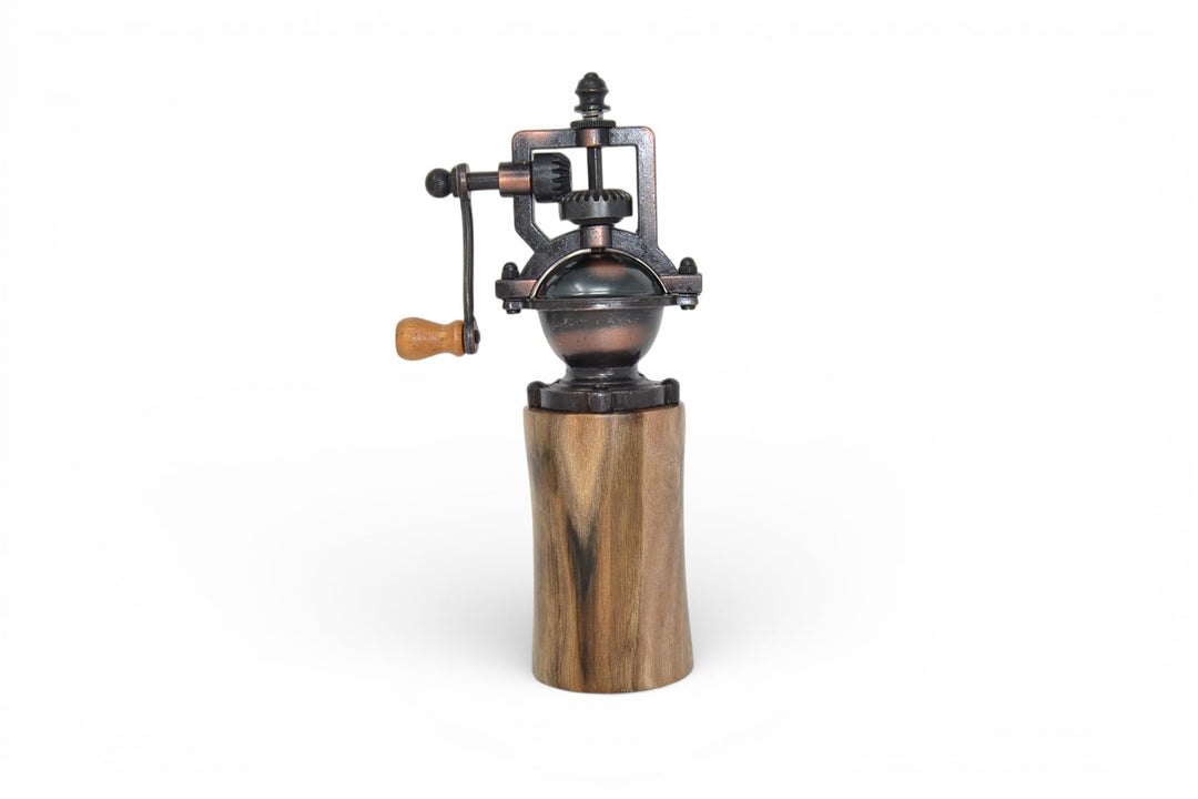 Holz Gewürzmühle - Gewürzmühle - mit Kurbel - Walnuss Geschenk handmade - Pfeffermühle - Salzmühle U