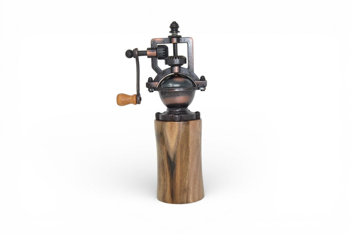 Holz Gewürzmühle - Gewürzmühle - mit Kurbel - Walnuss Geschenk handmade - Pfeffermühle - Salzmühle U