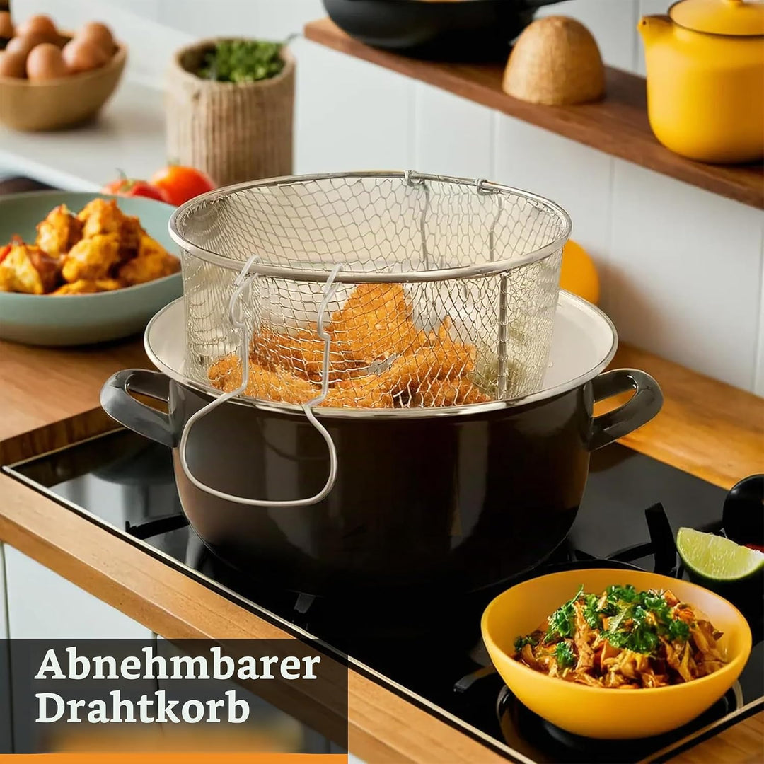 Premier Housewares 102102 Friteuse, metall, 5 liters, schwarz Schwarz Fritteuse, Schwarz Fritteuse