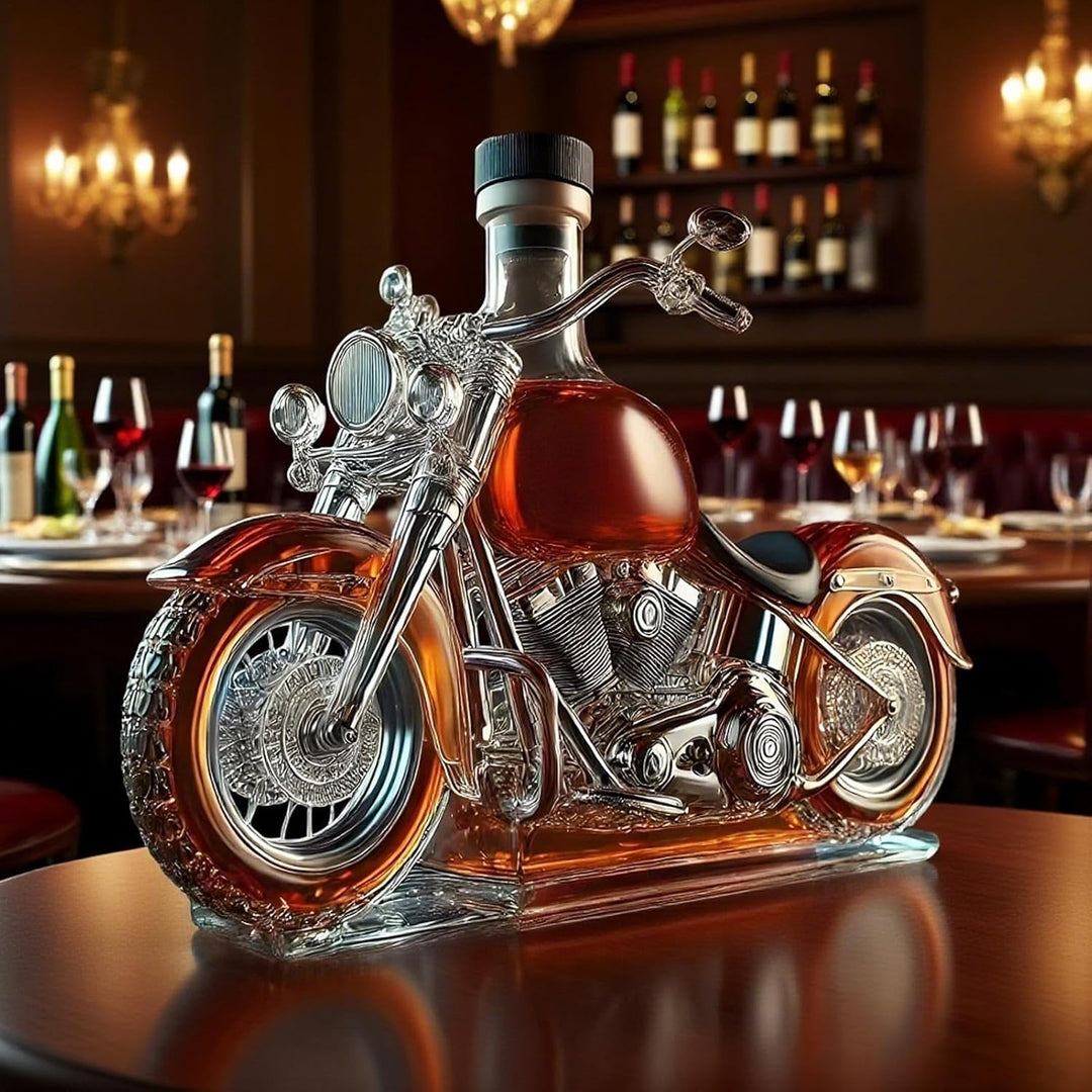 Glasflasche Motorrad Whisky Dekanter, Motorrad Wein Dekanter, Motorradglas Leere Flasche, Lustige Ge