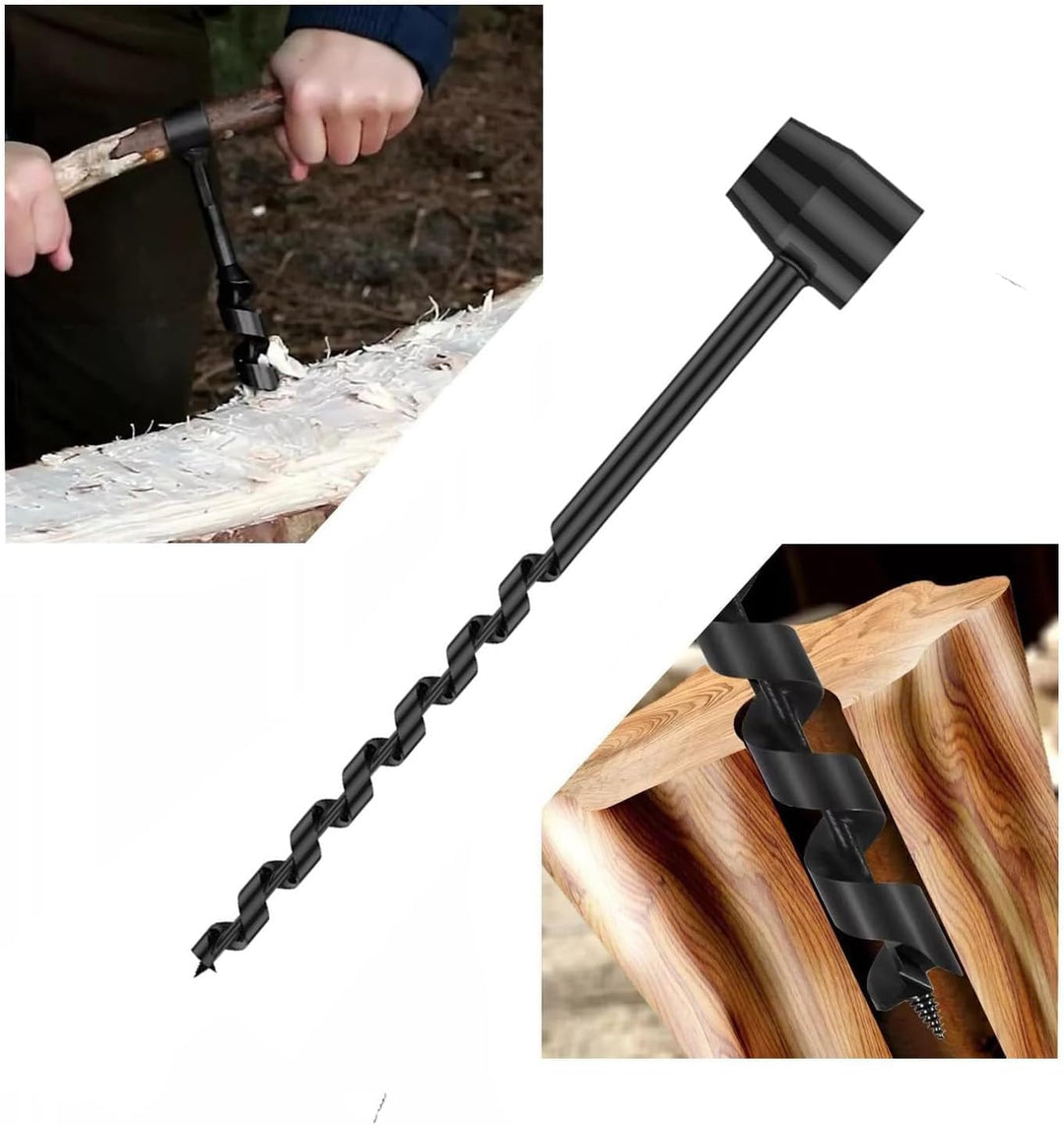 4 Stück Handbohrer für den Aussenbereich,Handbohrmaschine für Holzbearbeitung,für Outdoor Survival,C