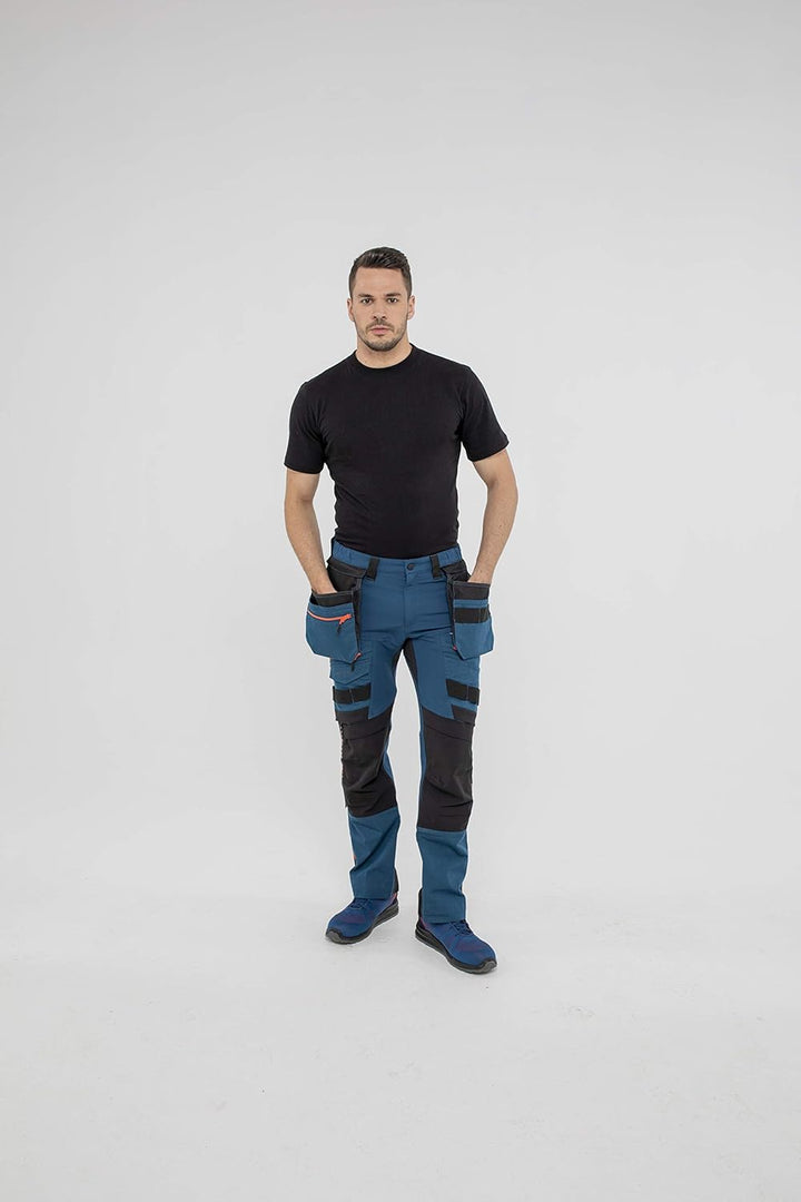 Portwest DX4 Bundhose mit abnehmbaren Holstertaschen, Grösse: 28, Farbe: Metro Blau, DX440MBR28 28 M