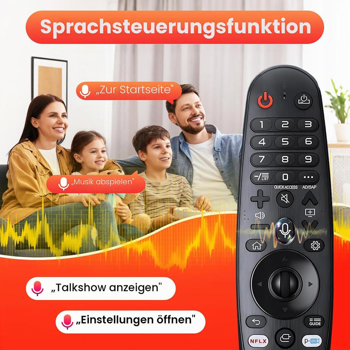 Universal Fernbedienung für LG Fernseher Smart TV OLED NanoCell QNED 4K/8K UHD – Ersatz-Fernbedienun
