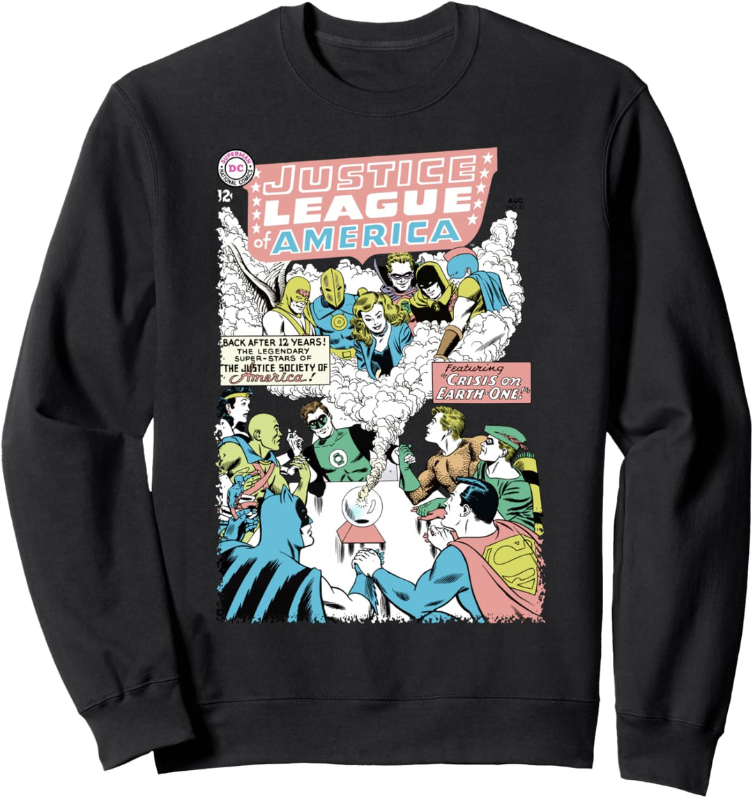 DC Justice League Cover 21 Crisis Sweatshirt