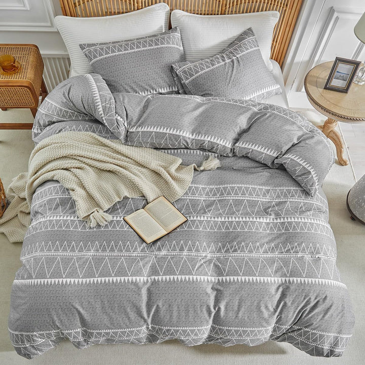 Tokokimo Bedding Bettwäsche Set 3 Pcs, Mikrofaser Bettbezug Set 240x220cm + 2 Kissenbezug 65x65cm, B