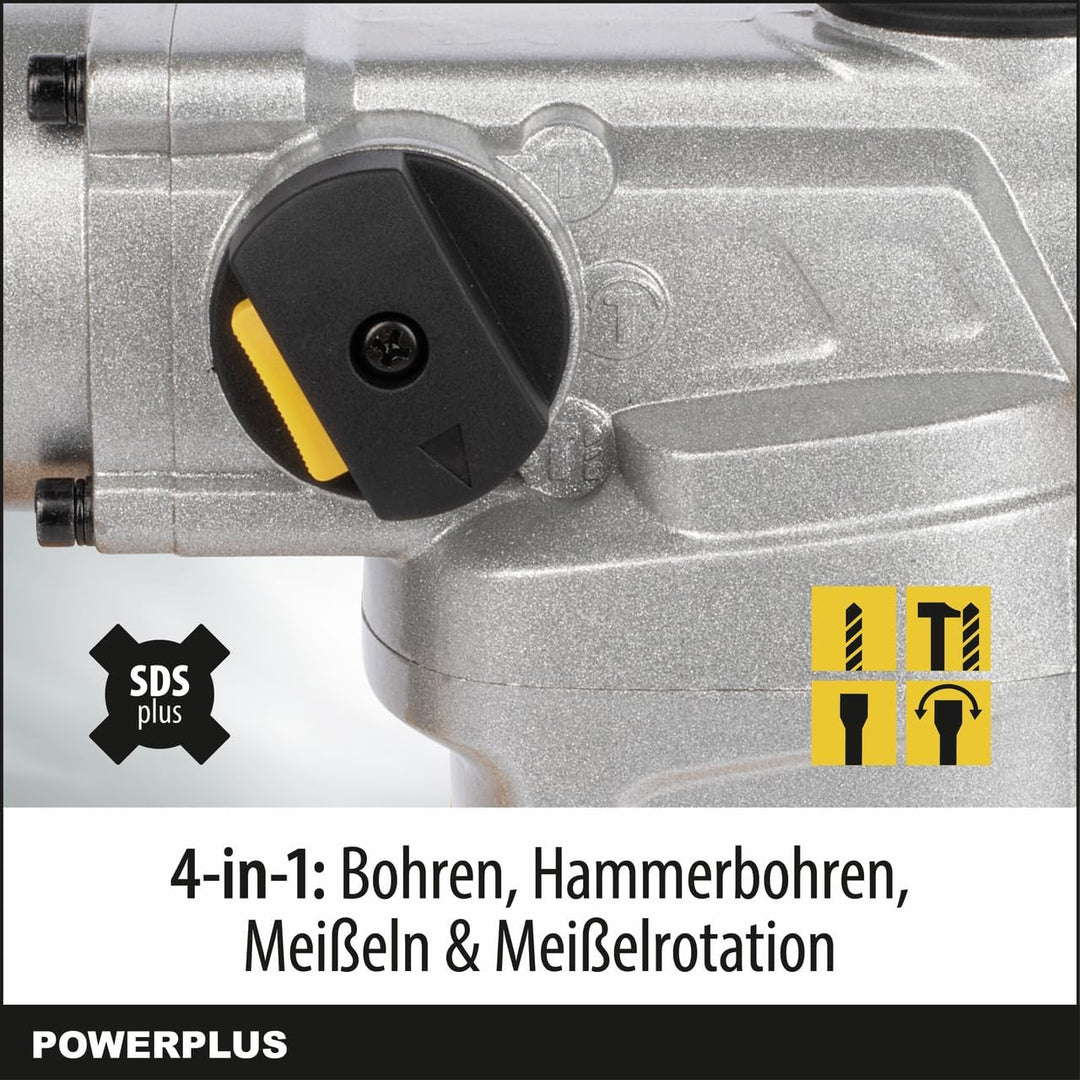 Powerplus Kombibohrmaschine POWX1175 Kombibohrer zum Bohren, Meisseln und Hämmern – Kombibohrer für