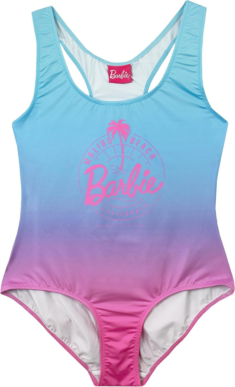 Barbie Badeanzug | Malibu Beach Damen Badeanzug | Rosa Einteiler Badeanzug für Frauen | Grössen S -