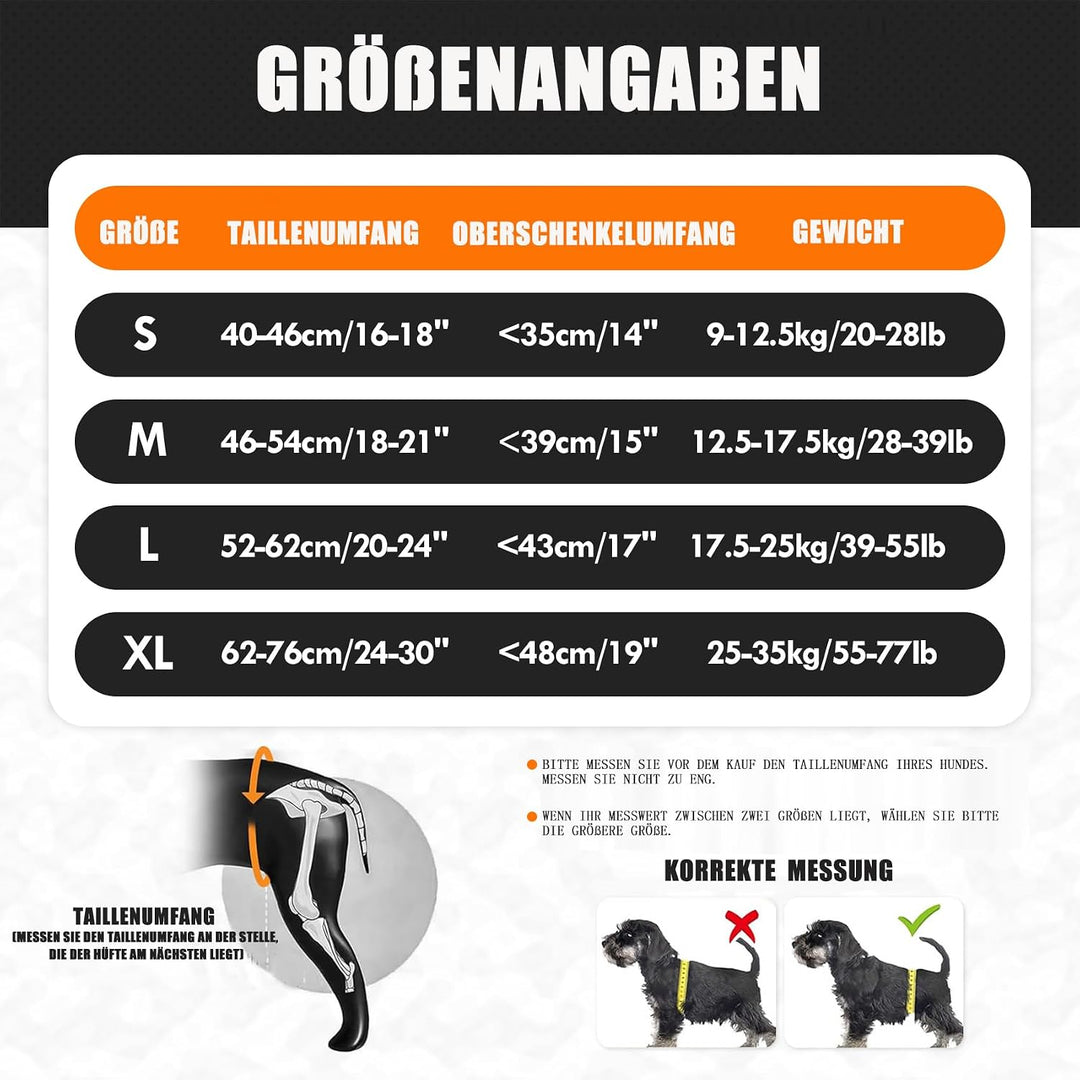 Hunde Tragehilfe, Verstellbarer Hundegeschirr für die Hinterbeine， Tragbarer Hunde Aufzugsgeschirr T