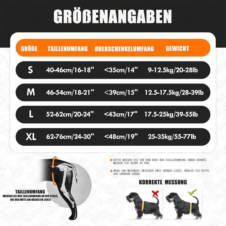 Hunde Tragehilfe, Verstellbarer Hundegeschirr für die Hinterbeine， Tragbarer Hunde Aufzugsgeschirr T