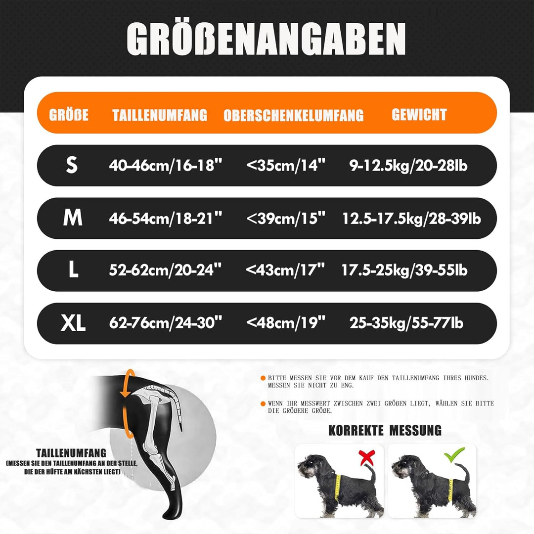 Hunde Tragehilfe, Verstellbarer Hundegeschirr für die Hinterbeine， Tragbarer Hunde Aufzugsgeschirr T