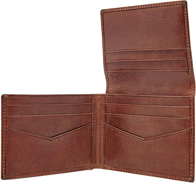 Fossil Herren Ryan Leather Trifold Geldbörse 10,16 cm L x 1,905 cm B x 8,255 cm H Dunkelbraun, Dunke