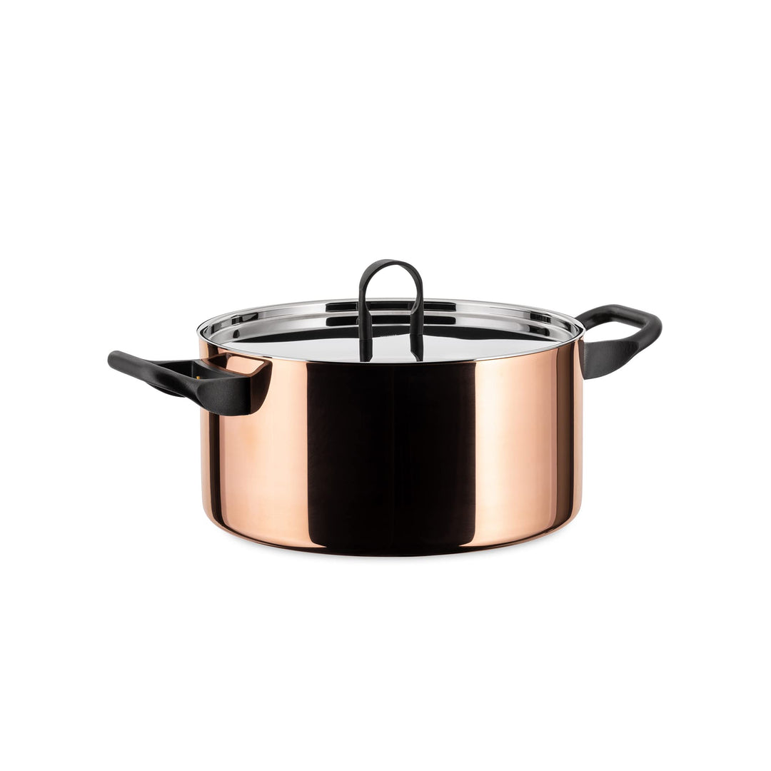 Alessi LA Cintura di Orione“ Bratentopf 20cm ∅, Kupfer, Silber, 20 cm 3 x 26 x 4.5 cm, 3 x 26 x 4.5