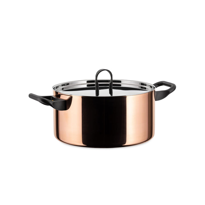Alessi LA Cintura di Orione“ Bratentopf 20cm ∅, Kupfer, Silber, 20 cm 3 x 26 x 4.5 cm, 3 x 26 x 4.5