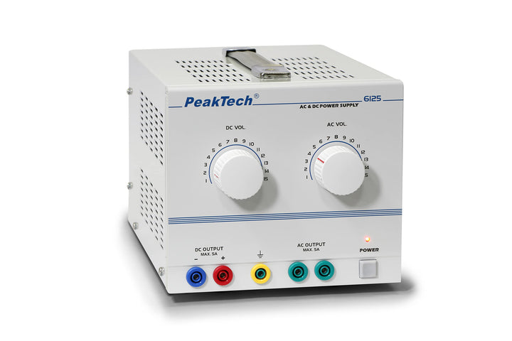 PeakTech DC AC Labornetzteil - Labornetzgerät 1-15V / 5A, linear, 1 Stück, P