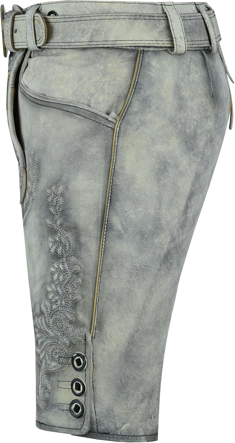 Sterling Sports Herren Trachten Lederhose Oktoberfest Trachtengürtel Bayern Braun Grösse 46-64 48 Ku