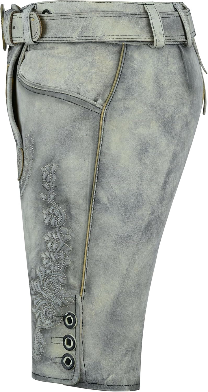 Sterling Sports Herren Trachten Lederhose Oktoberfest Trachtengürtel Bayern Braun Grösse 46-64 48 Ku