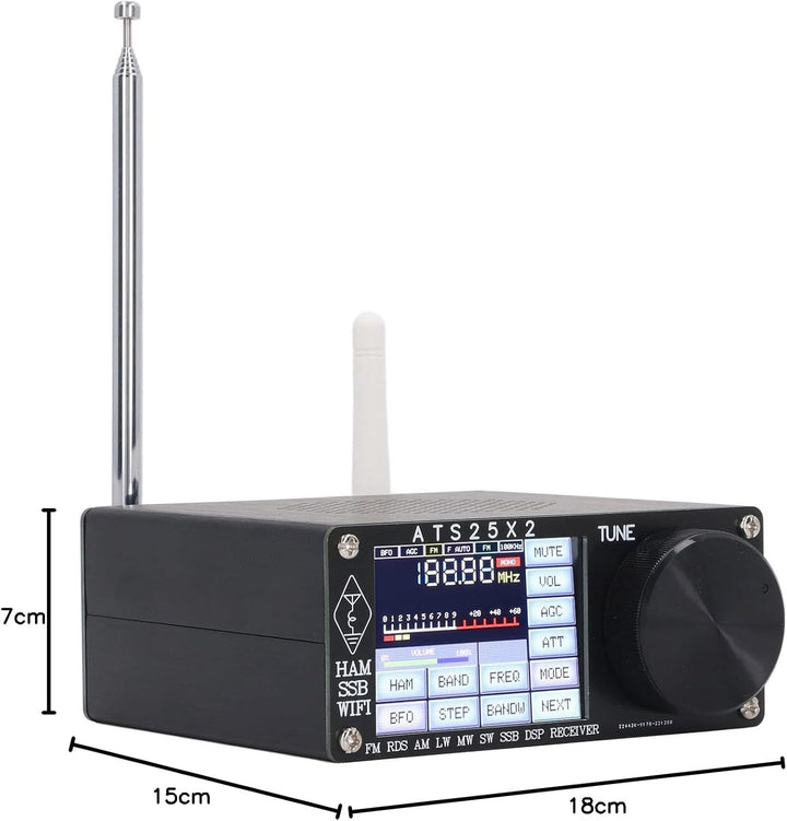 Vollband-Radioempfänger, FM AM MW SW SSB DSP Kurzwelle Multi-Modi, Tragbarer Handfunkrekorder mit Sp
