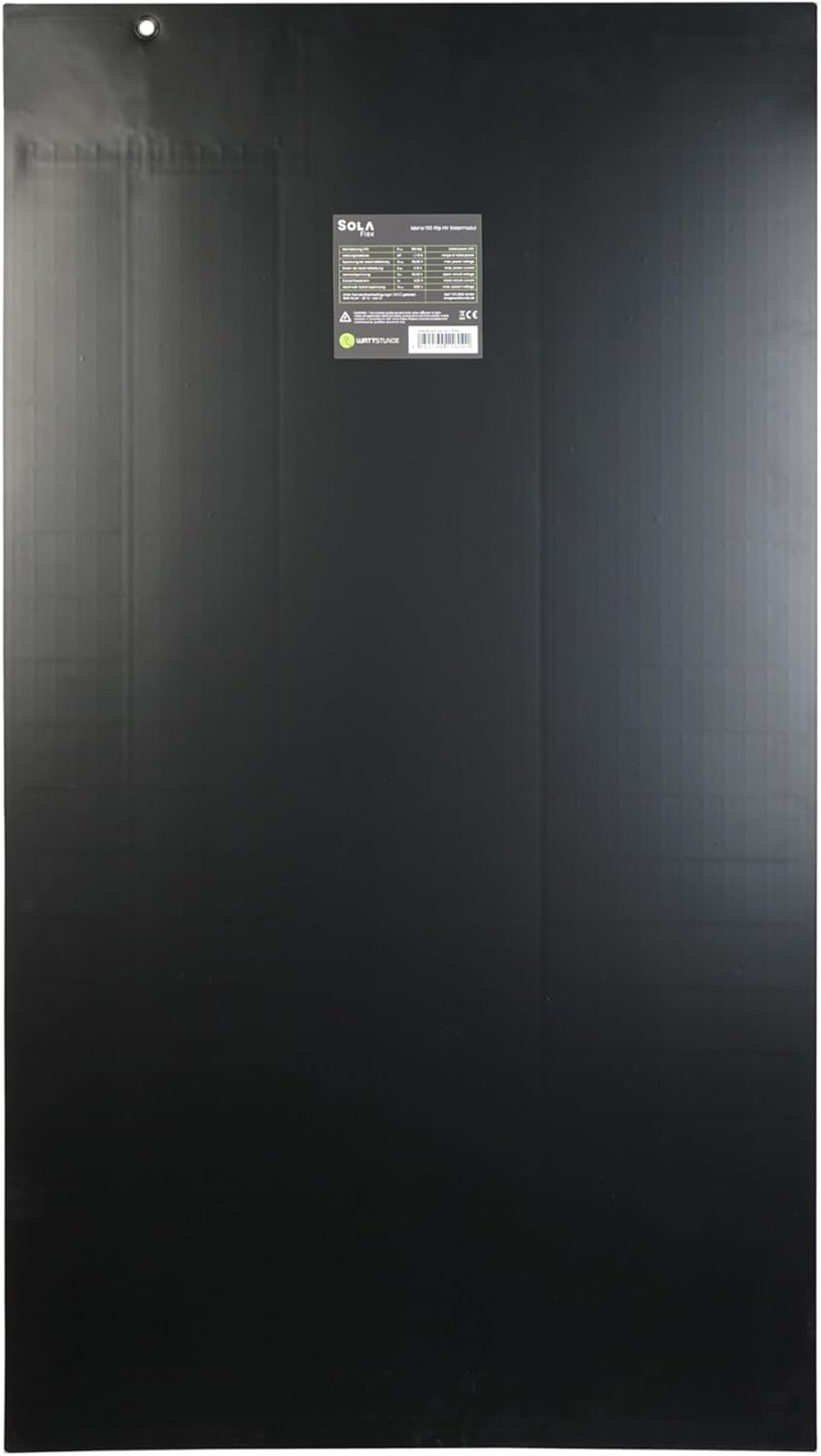 WATTSTUNDE SOLA Flex 150W - Monokristallines flexibles Solarmodul mit PERC Zellen und ETFE Beschicht