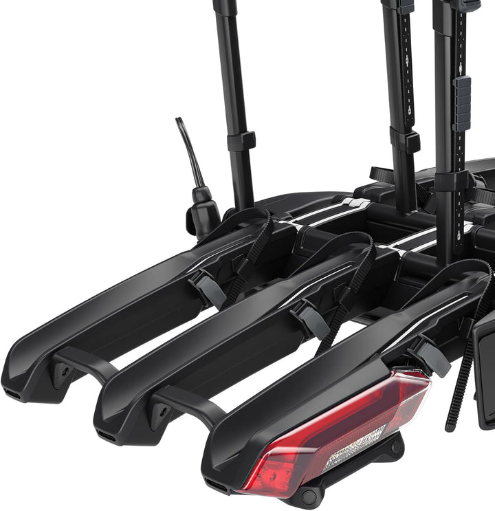 Thule Epos ParkSecure Fahrradträger für die Anhängerkupplung, Klappbar, Black, 3 Bikes, mit Parksens