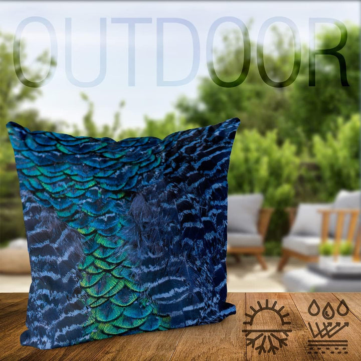 VOID Pfauenfeder Kissenbezug Kissenhülle Sofakissen Kissen Deko Outdoor-Kissen Dekokissen, Kissen Gr