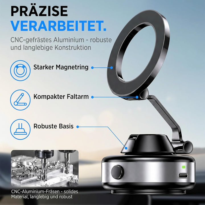 xinrongda Handy Halterung Elektrisch, Selbstansaugende Handyhalterung Auto mit 360° drehbarem Magnet